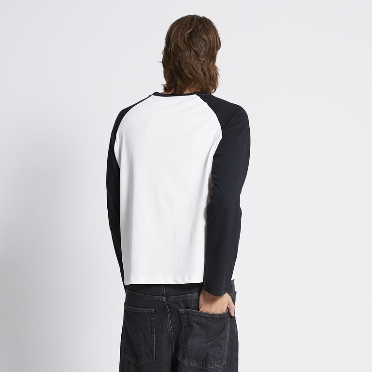 Long sleeve baseball tee "Franklin" Black